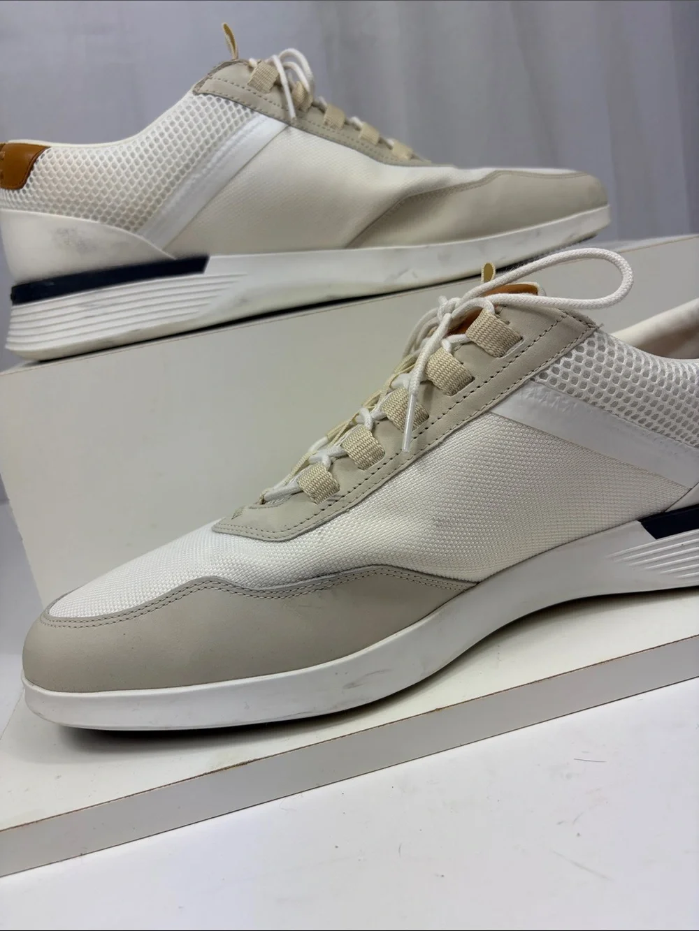 Wolf and Shepherd Crossover Victory Trainer Sneaker in White/White.